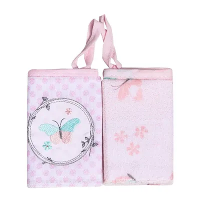 Kit Pano De Boca Estampado Papi Bordados Borboleta - 02 Peças