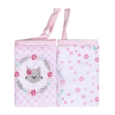 Kit Pano De Boca Estampado Papi Bordados Amigas - 02 Peças