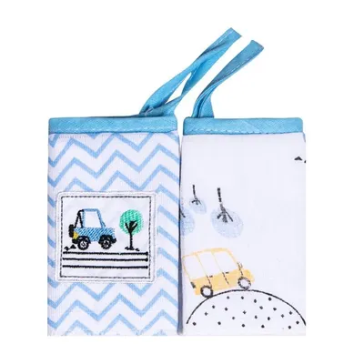 Kit Pano De Boca Estampado Papi Bordados Bibi - 02 Peças Kit Pano De Boca Estampado Papi Bordados Bibi - 02 Peças