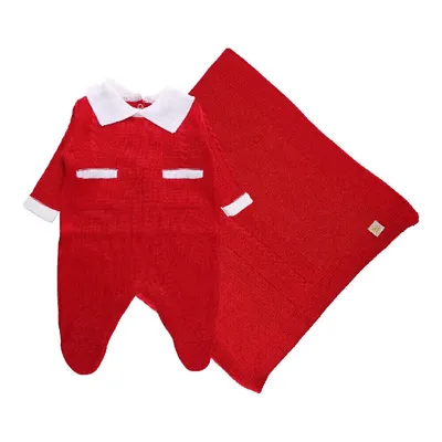 Saída de Maternidade Din Don Em Linho Detalhe Trançado E Bolso