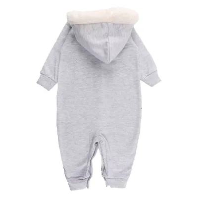 Macacão Longo Junkes Baby Moletinho Estampado Com Capuz