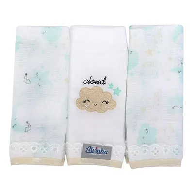 Kit Pano De Boca Minasrey Alvinha Cloud - 03 Unidades Kit Pano De Boca Minasrey Alvinha Cloud - 03 Unidades
