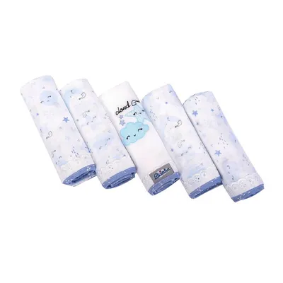 Kit Fralda Minasrey Bordada Alvinha Cloud - 05 Unidades