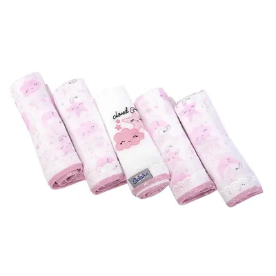 Kit Fralda Minasrey Bordada Alvinha Cloud - 05 Unidades