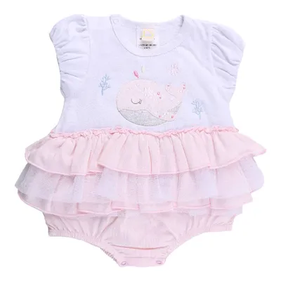 Banho De Sol Din Don Bordado Baleia Com Babados