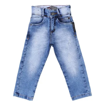 Calça Jeans Infantil Tom Ery Used Com Barra virada Calça Jeans Infantil Tom Ery Used Com Barra virada