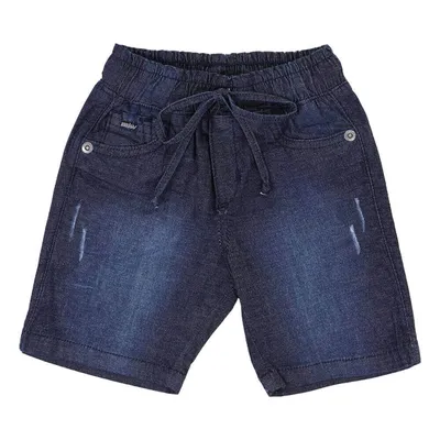 Bermuda Jeans Infantil Mackvanny Used Cós Elástico Bermuda Jeans Infantil Mackvanny Used Cós Elástico
