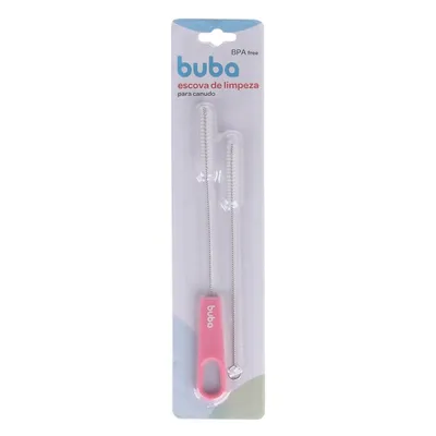 Escova Para Limpeza Buba Canudo Rosa