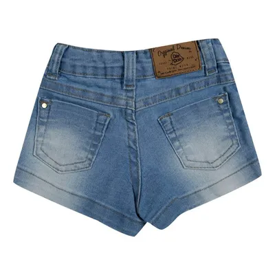 Short Jeans Din Don Com Bordado Coração Bebê Short Jeans Din Don Com Bordado Coração Bebê