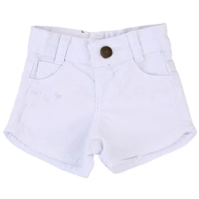 Short Din Don Jeans Bordado Coração Short Din Don Jeans Bordado Coração