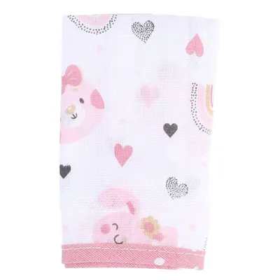 Pano de Boca Baby Gijo 03 Peças Cute Animals Fralda Menina Pano de Boca Baby Gijo 03 Peças Cute Animals Fralda Menina