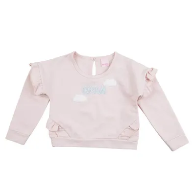 Conjunto Color Mini Blusão Com Babado + Calça Com Detalhe Friso Conjunto Color Mini Blusão Com Babado + Calça Com Detalhe Friso