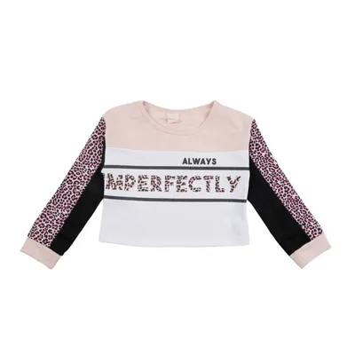 Conjunto Color Girl Blusão Estampado Com Zíper + Calça Em Moletom Conjunto Color Girl Blusão Estampado Com Zíper + Calça Em Moletom