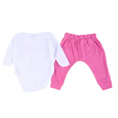 Conjunto Bebê Dengos E Cia Estampa Coração - 03 Peças