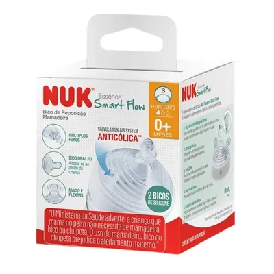 Bico De Mamadeira Bebê Nuk Essence Silicone Fluxo Lento Bico De Mamadeira Bebê Nuk Essence Silicone Fluxo Lento