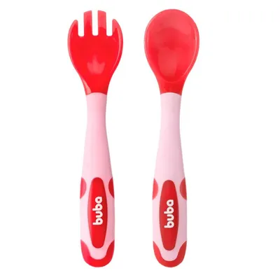 Kit Colher Treinamento Buba Termossensível - 02 Peças Kit Colher Treinamento Buba Termossensível - 02 Peças