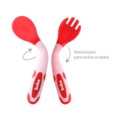 Kit Colher Treinamento Buba Termossensível - 02 Peças Kit Colher Treinamento Buba Termossensível - 02 Peças