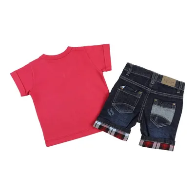 Conjunto Bebê Sonho Mágico Camiseta Califórnia + Shorts Jeans Conjunto Bebê Sonho Mágico Camiseta Califórnia + Shorts Jeans