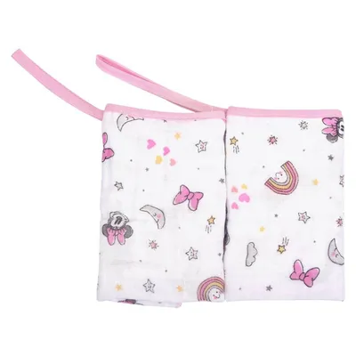 Kit Pano De Boca Minasrey Soft Estampa Minnie - 02 Peças