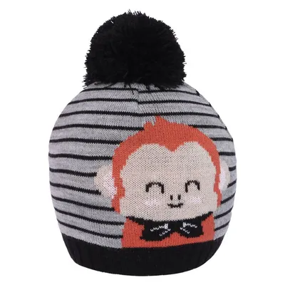 Touca Infantil Boneleska Com Aplicação De Pompom Touca Infantil Boneleska Com Aplicação De Pompom