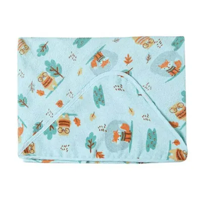 Toalha Forrada Papi Karinho Capuz Estampa Bosque