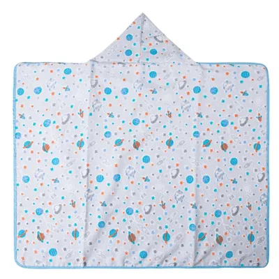 Toalha Forrada Papi Karinho Capuz Estampa Planetas Toalha Forrada Papi Karinho Capuz Estampa Planetas