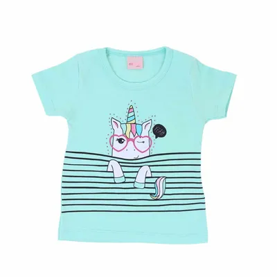 Blusa Infantil Color Mini Estampa Unicórnio
