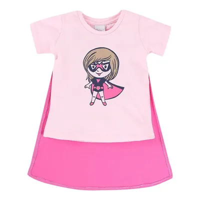 Blusa Menina Color Mini Estampa Heroína Com Capa