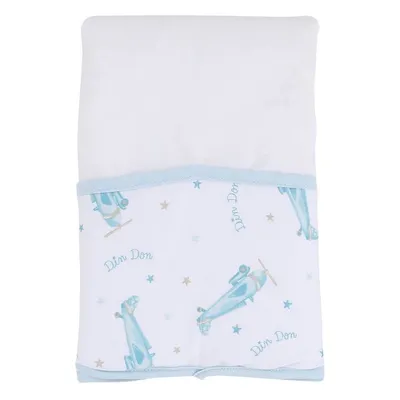 Mini Trocador Portátil Din Don Em Malha Estampa Jatinho Menino Mini Trocador Portátil Din Don Em Malha Estampa Jatinho Menino