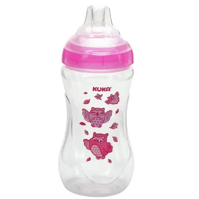 Copo Decorado Kuka Com Bico Canudo Fun 300ml Rosa Copo Decorado Kuka Com Bico Canudo Fun 300ml Rosa