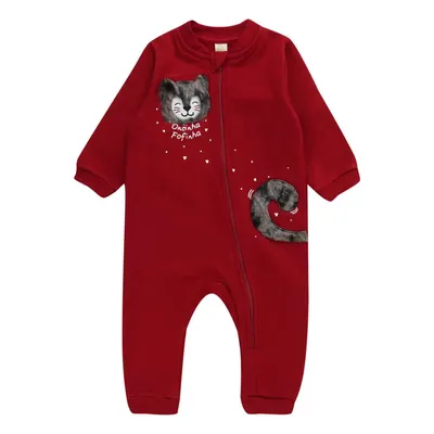 Macacão Longo Din Don Em Moletom Pelúcia Bordado Oncinha Zíper