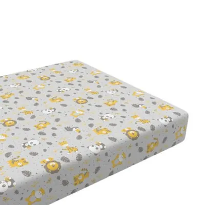 Lençol Incomfral Bercinho Com Elástico Estampa Safari Lençol Incomfral Bercinho Com Elástico Estampa Safari