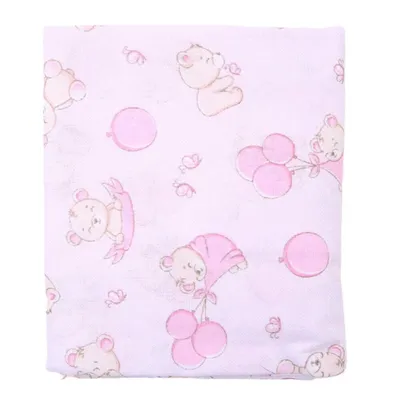 Lençol Incomfral Bercinho Com Elástico Estampa Ursa Balão Lençol Incomfral Bercinho Com Elástico Estampa Ursa Balão