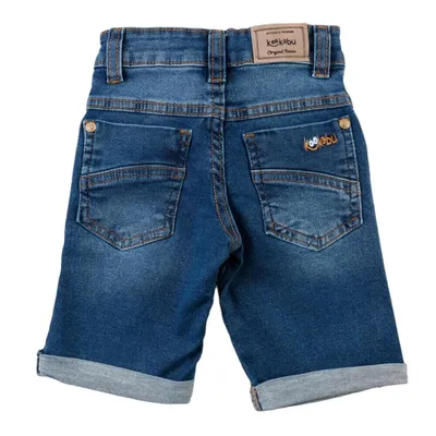 Bermuda Jeans Infantil Kookabu Com Puídos E Barra Virada Bermuda Jeans Infantil Kookabu Com Puídos E Barra Virada