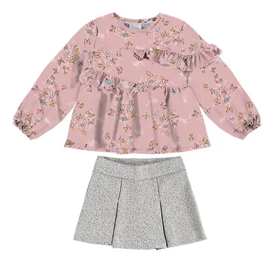 Conjunto Infantil Kiki Blusa Estampad Borboletas Conjunto Infantil Kiki Blusa Estampad Borboletas