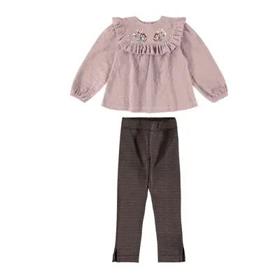 Conjunto Infantil Kiki Com Detalhe Bordado Conjunto Infantil Kiki Com Detalhe Bordado