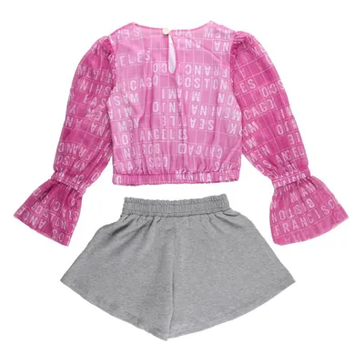 Conjunto Juvenil Menina Anjo Blusa De Babados Estampada Conjunto Juvenil Menina Anjo Blusa De Babados Estampada