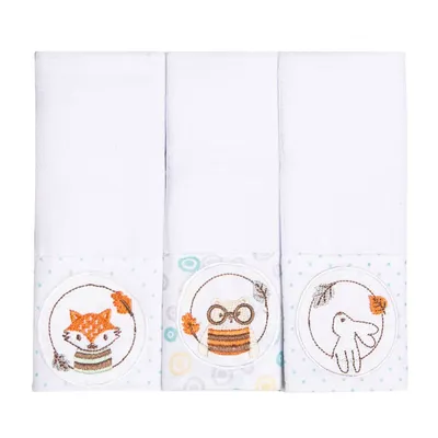 Kit Pano De Boca Papi Bordados Karinho Faixa Bosque - 03 Peças Kit Pano De Boca Papi Bordados Karinho Faixa Bosque - 03 Peças