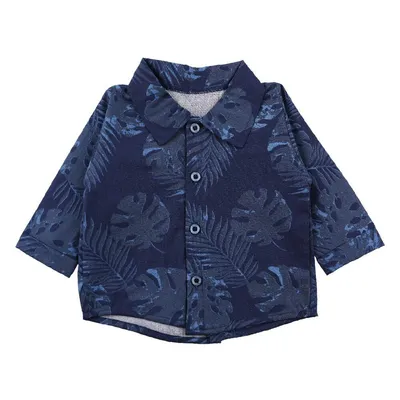 Camisa Manga Longa Bebê Bonettinhos Estampa Folhas