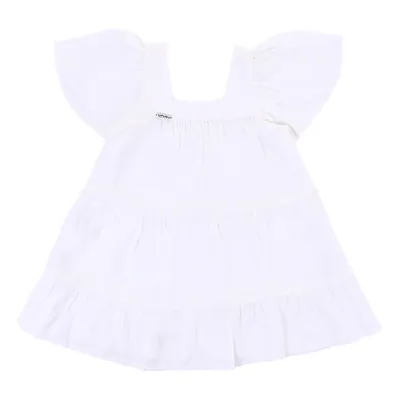 Vestido Infantil Kookabu Liso Com Decote Quadrado Vestido Infantil Kookabu Liso Com Decote Quadrado