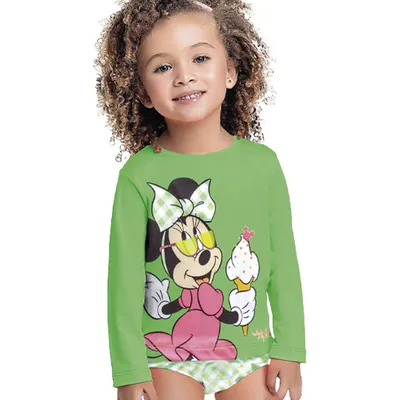 Conjunto Linha Praia Infantil Minnie Sorvete