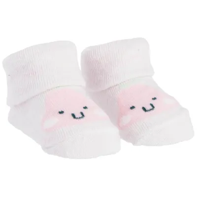 Kit Meia Bebê Pimpolho Estampa Menina - 2 Pares