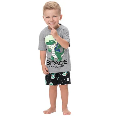 Pijama Curto Kyly Com 02 Peças Estampa Space Explorer 1/3