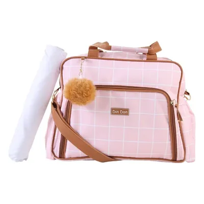 Bolsa Din Don Quadriculada Grande