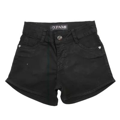 Shorts Juvenil Pami Em Saja Detalhe Rebites De Coração Shorts Juvenil Pami Em Saja Detalhe Rebites De Coração