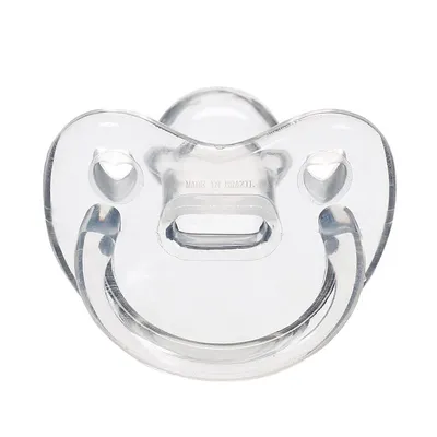 Chupeta Baby Go Ortodôntica Silicone Clear Tamanho 2