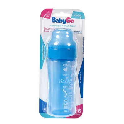 Mamadeira Baby Go Ortodôntica Wide Neck 270ml