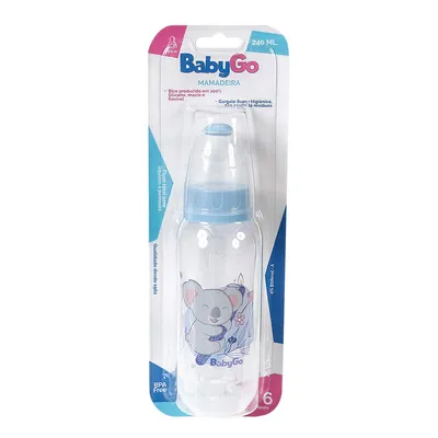 Mamadeira Baby Go Ortodôntica Silicone Coala 240ml