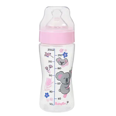 Mamadeira Baby Go Ortodôntica Wide Neck Coala 270ml