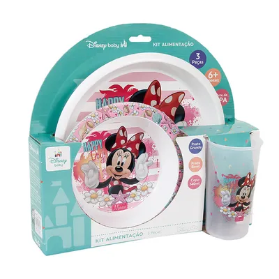 Kit Refeição Baby Go Minnie - 3 Peças